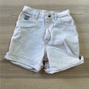 Vintage Wrangler white jean shorts